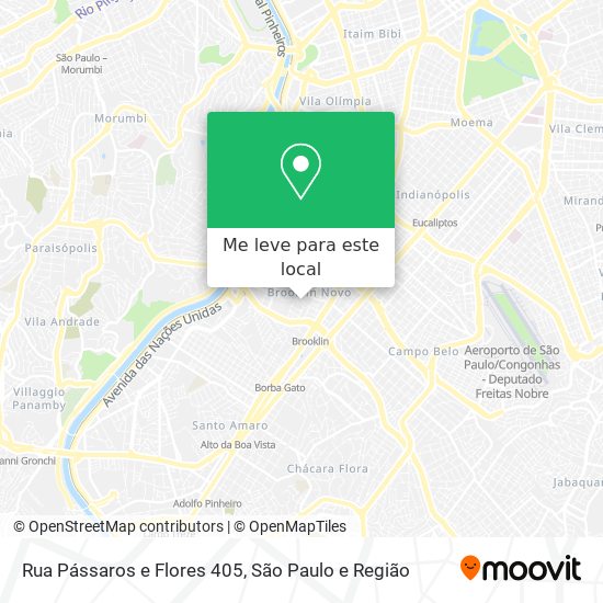 Rua Pássaros e Flores 405 mapa