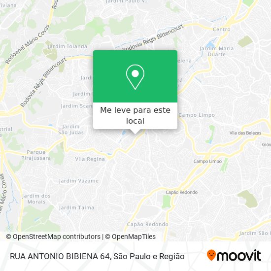 RUA ANTONIO BIBIENA 64 mapa