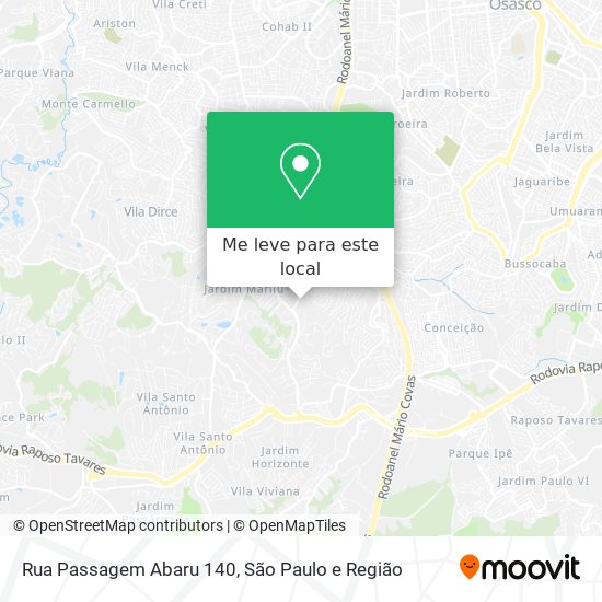 Rua Passagem Abaru 140 mapa