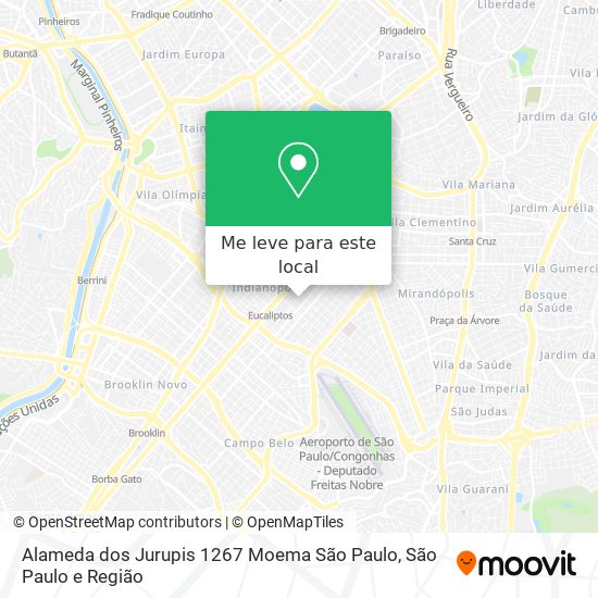 Alameda dos Jurupis  1267   Moema  São Paulo mapa