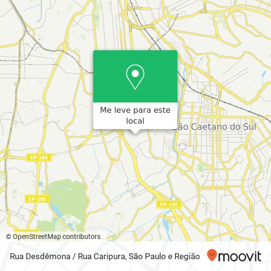 Rua Desdêmona / Rua Caripura mapa