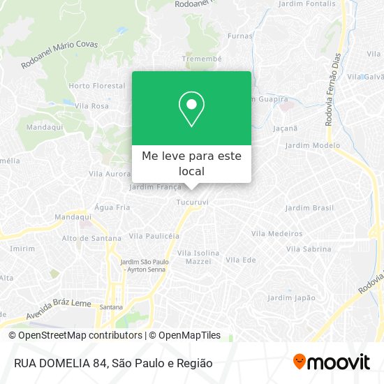 RUA DOMELIA 84 mapa