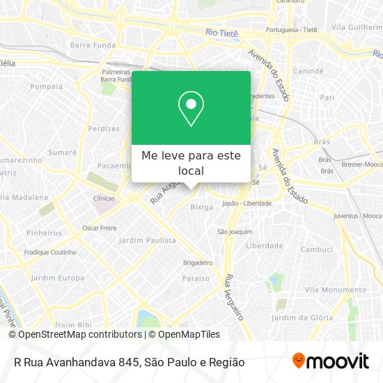 R  Rua Avanhandava 845 mapa