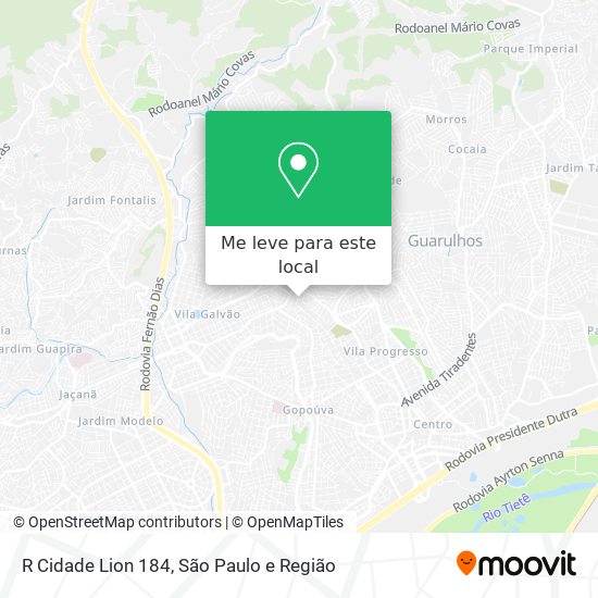 R  Cidade Lion  184 mapa