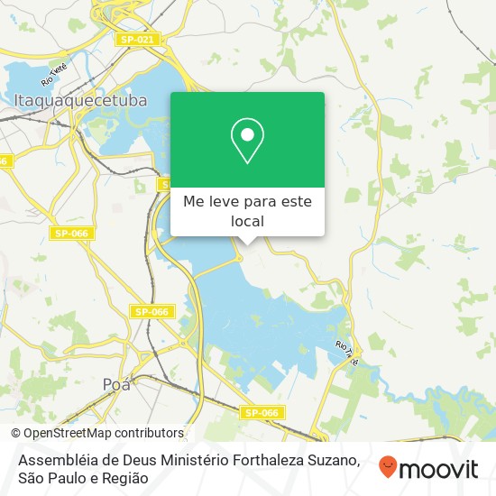 Assembléia de Deus Ministério Forthaleza Suzano mapa