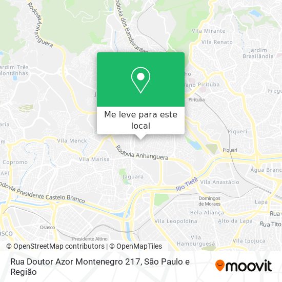 Rua Doutor Azor Montenegro 217 mapa