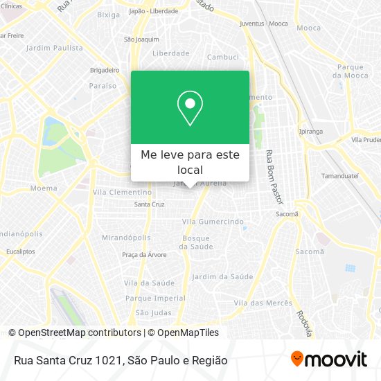 Rua Santa Cruz 1021 mapa