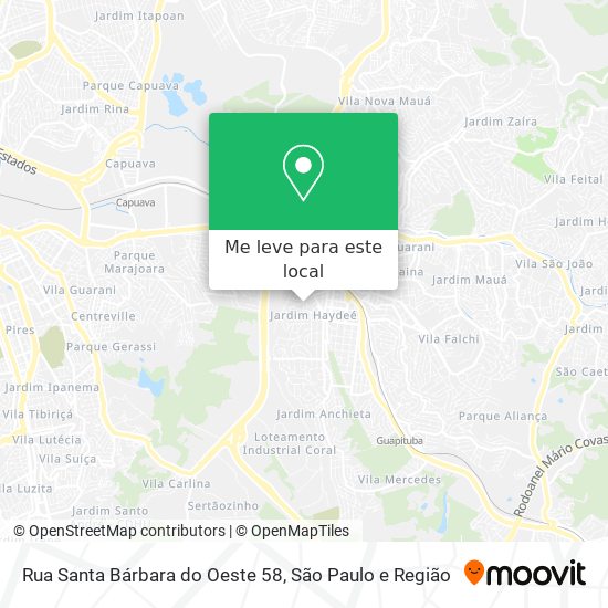 Rua Santa Bárbara do Oeste 58 mapa