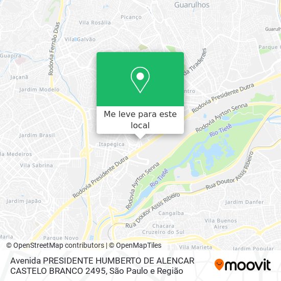 Avenida PRESIDENTE HUMBERTO DE ALENCAR CASTELO BRANCO 2495 mapa