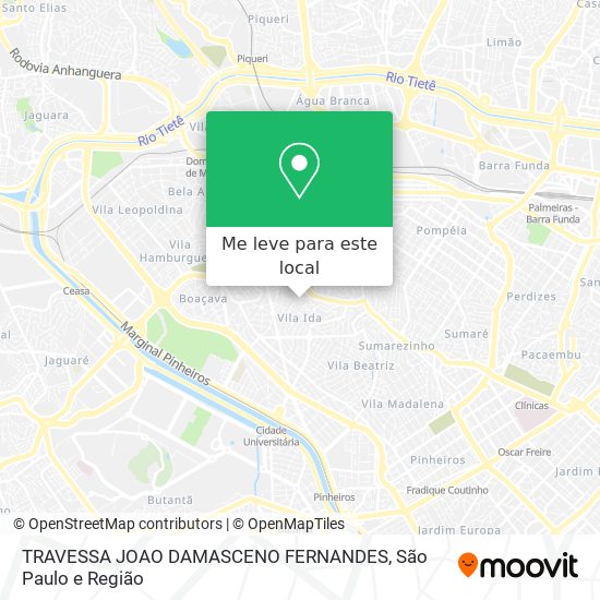 TRAVESSA JOAO DAMASCENO FERNANDES mapa