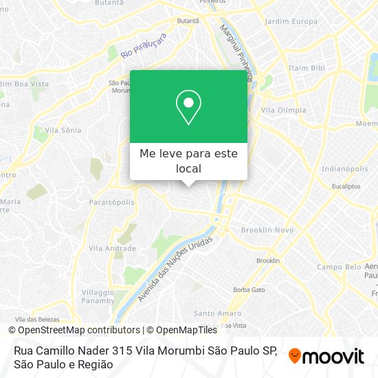 Rua Camillo Nader  315   Vila Morumbi   São Paulo   SP mapa