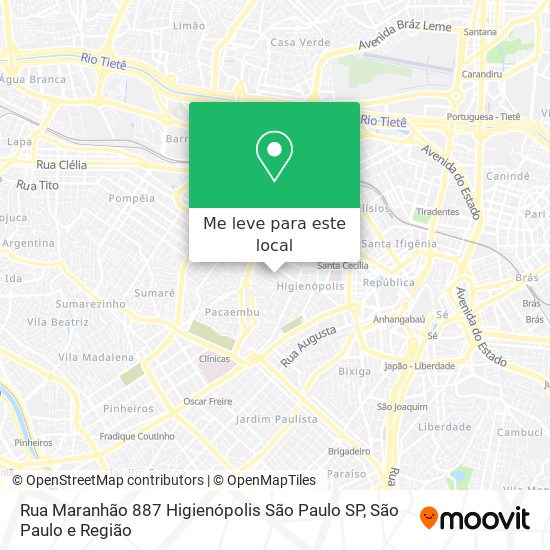 Rua Maranhão  887   Higienópolis   São Paulo   SP mapa