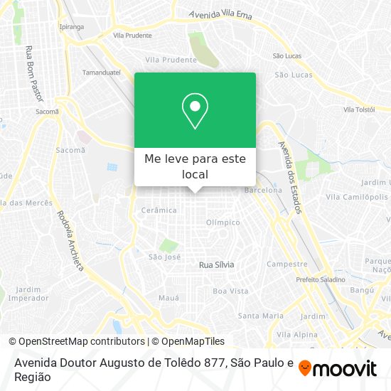 Avenida Doutor Augusto de Tolêdo 877 mapa