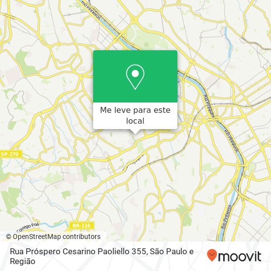 Rua Próspero Cesarino Paoliello 355 mapa