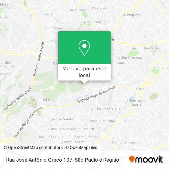 Rua José Antônio Greco 107 mapa