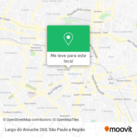 Largo do Arouche 260 mapa