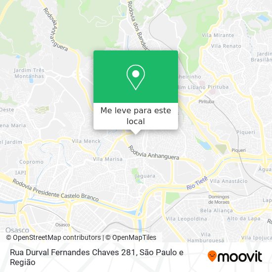 Rua Durval Fernandes Chaves 281 mapa