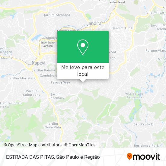 ESTRADA DAS PITAS mapa