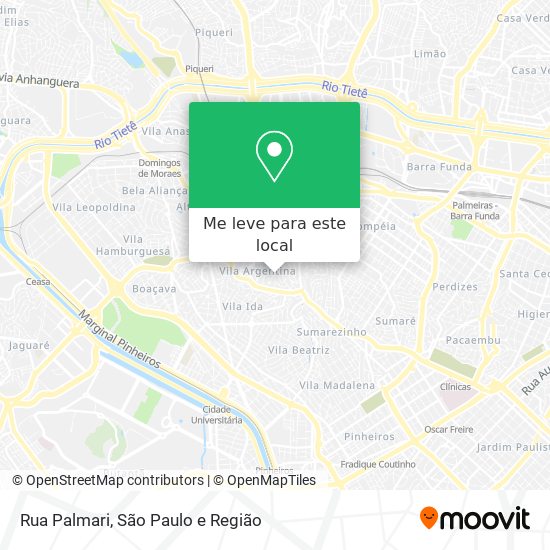 Rua Palmari mapa