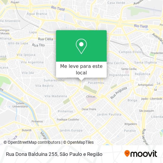 Rua Dona Balduína 255 mapa