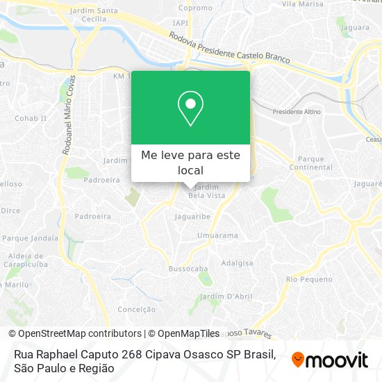 Rua Raphael Caputo  268   Cipava  Osasco   SP  Brasil mapa