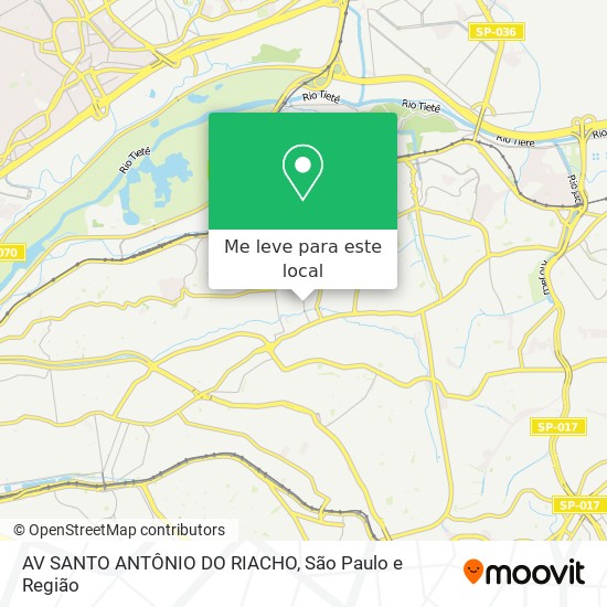 AV SANTO ANTÔNIO DO RIACHO mapa