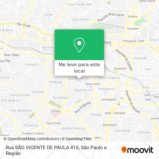 Rua SÃO VICENTE DE PAULA 416 mapa
