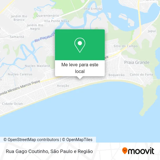 Rua Gago Coutinho mapa