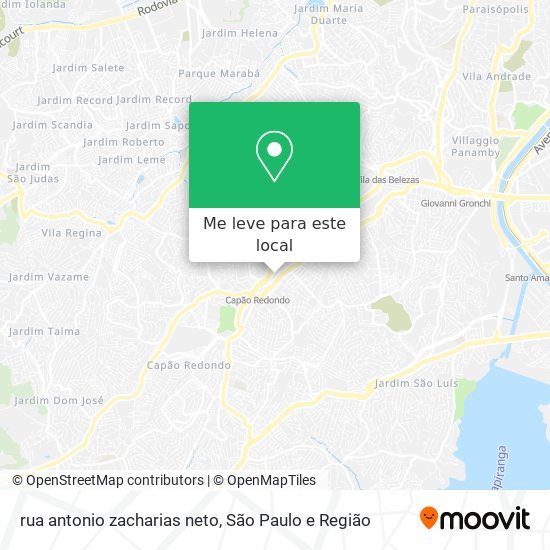 rua antonio zacharias neto mapa