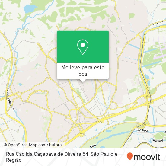 Rua Cacilda Caçapava de Oliveira 54 mapa