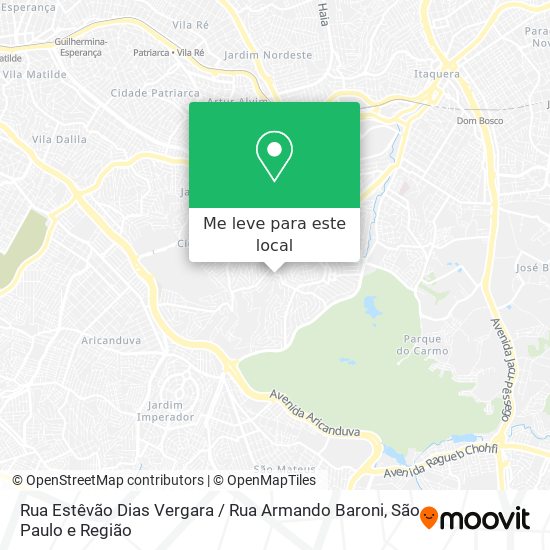 Rua Estêvão Dias Vergara / Rua Armando Baroni mapa