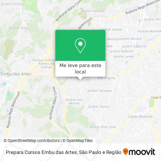 Prepara Cursos Embu das Artes mapa