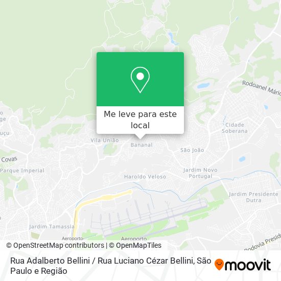 Rua Adalberto Bellini / Rua Luciano Cézar Bellini mapa