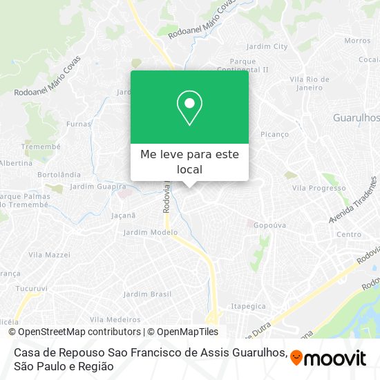 Casa de Repouso Sao Francisco de Assis Guarulhos mapa