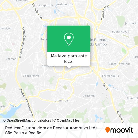 Reducar Distribuidora de Peças Automotivo Ltda mapa