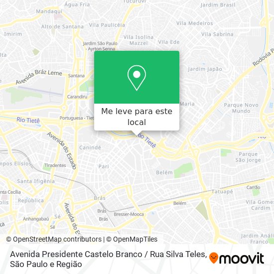 Avenida Presidente Castelo Branco / Rua Silva Teles mapa
