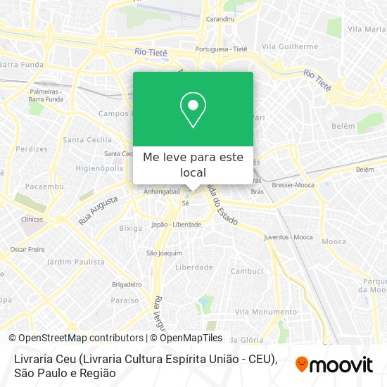 Livraria Ceu (Livraria Cultura Espírita União - CEU) mapa