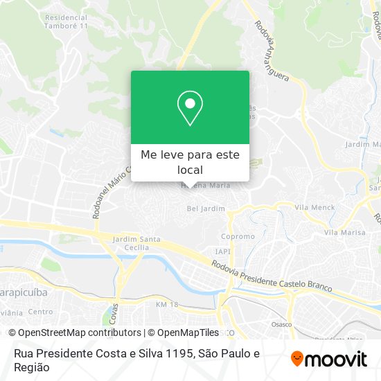 Rua Presidente Costa e Silva 1195 mapa