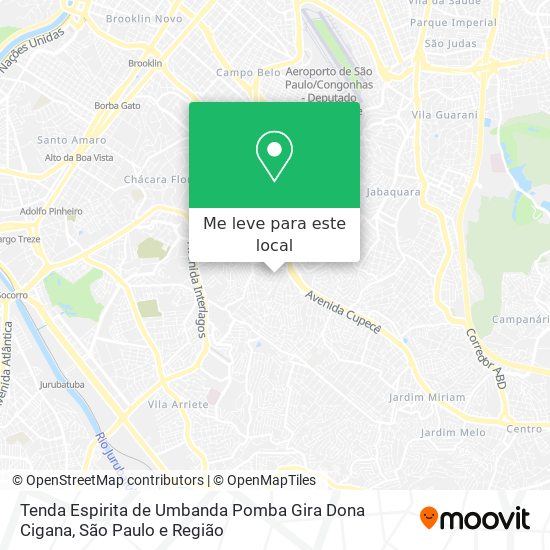 Tenda Espirita de Umbanda Pomba Gira Dona Cigana mapa