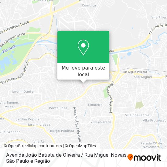 Avenida João Batista de Oliveira / Rua Miguel Novais mapa