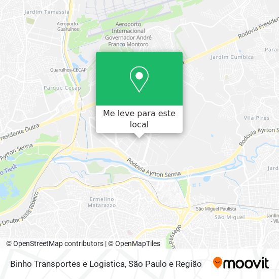 Binho Transportes e Logistica mapa