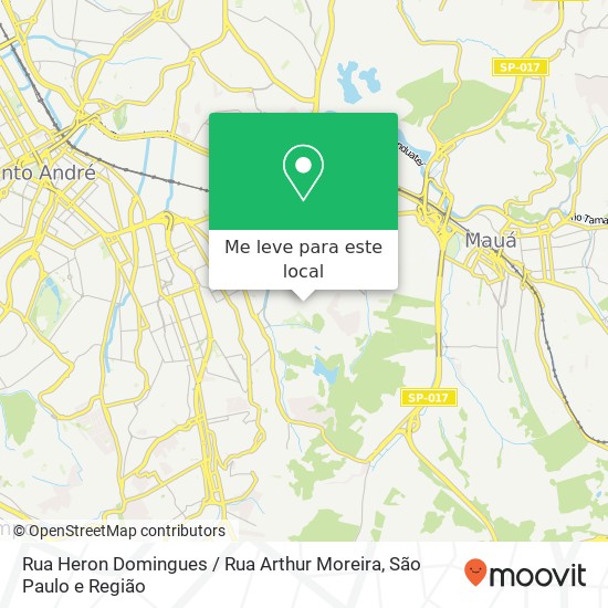 Rua Heron Domingues / Rua Arthur Moreira mapa