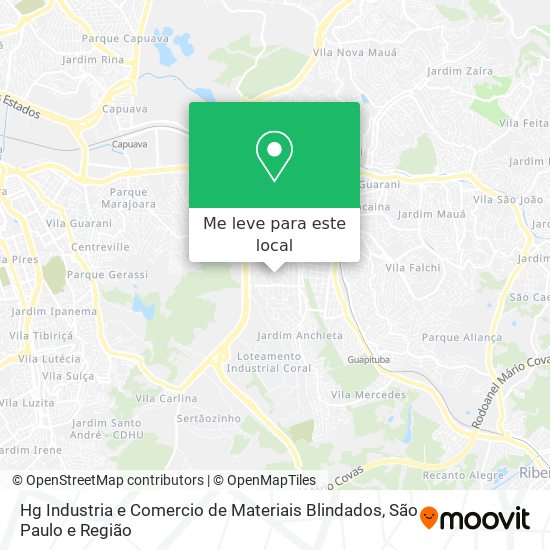Hg Industria e Comercio de Materiais Blindados mapa
