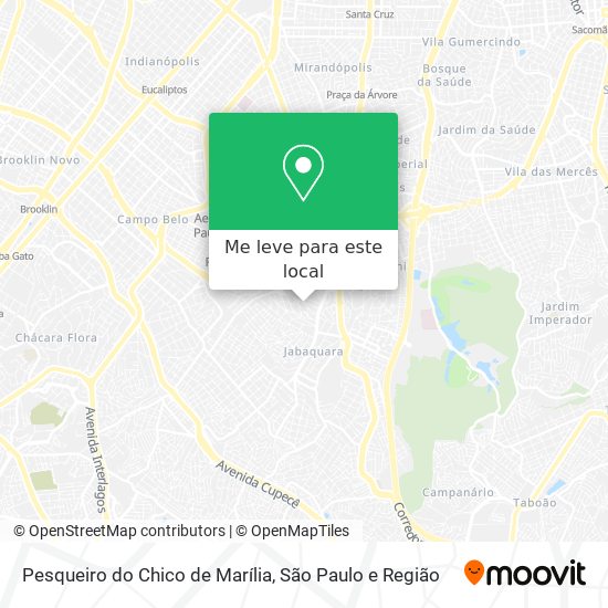 Pesqueiro do Chico de Marília mapa