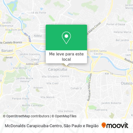 McDonalds Carapicuiba-Centro mapa