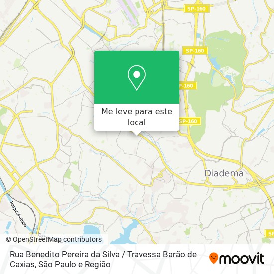 Rua Benedito Pereira da Silva / Travessa Barão de Caxias mapa