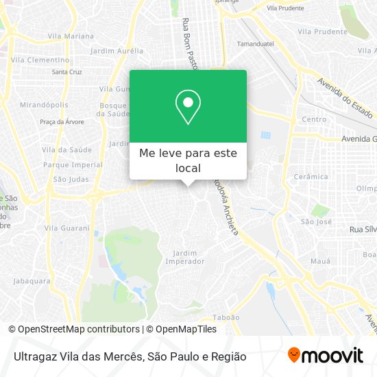Ultragaz Vila das Mercês mapa