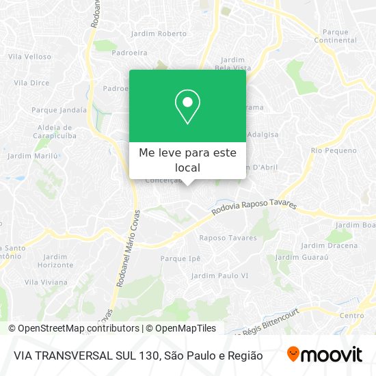 VIA TRANSVERSAL SUL 130 mapa