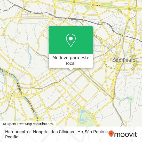 Hemocentro - Hospital das Clínicas - Hc mapa
