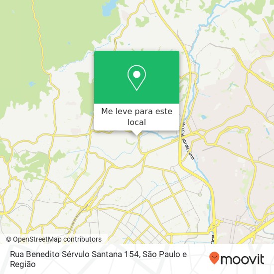 Rua Benedito Sérvulo Santana 154 mapa